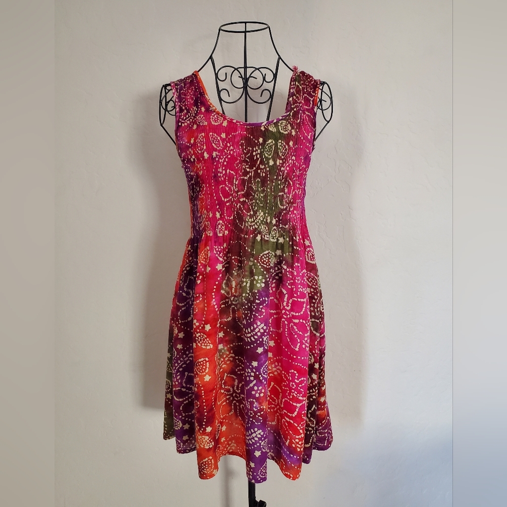 Noelle Batik Multicolor Sleeveless Sundress.